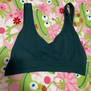 teal aerie crop top/sports bra